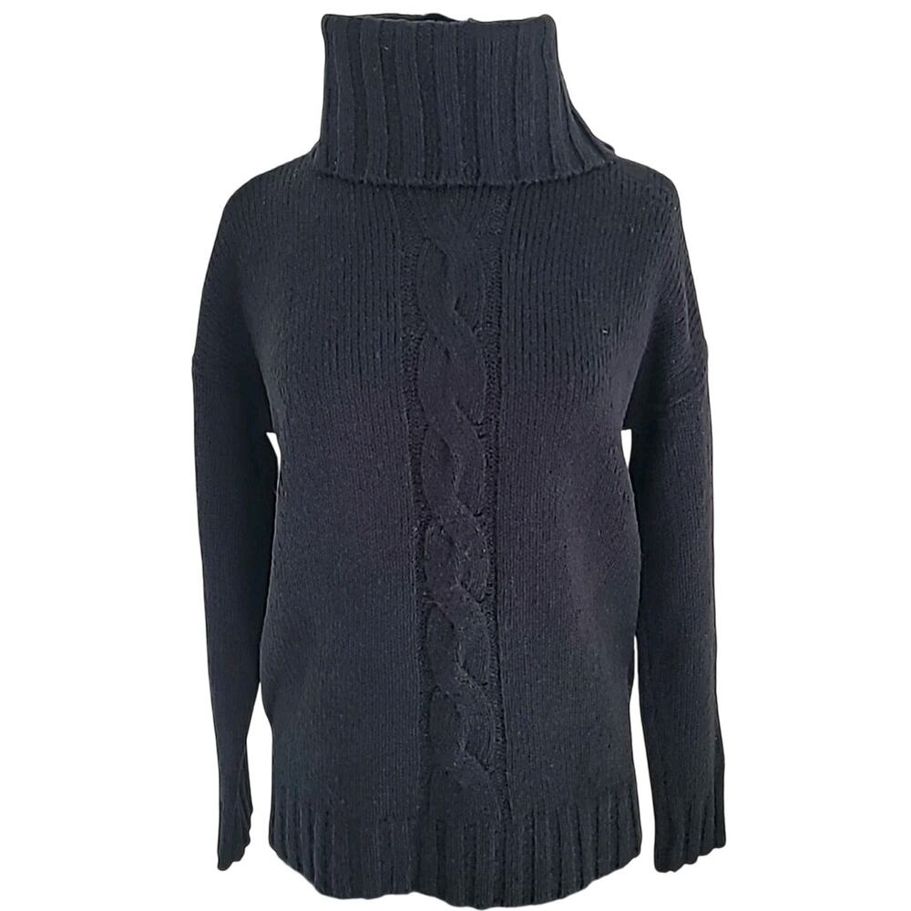 Lord Taylor Black Turtleneck Sweater PM Soft Goth Luxe